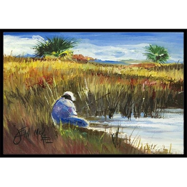 Carolines Treasures JMK1125MAT Fisherman On The Bank Indoor & Outdoor Mat; 18 x 27 in. JMK1125MAT - main